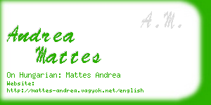 andrea mattes business card